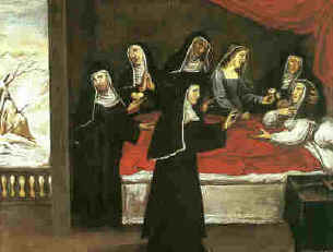 S. Rita attorniata dalle consorelle agostiniane