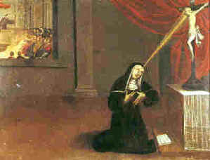 S. Rita riceve la stigmata della spina